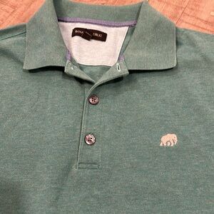 BR Banana Republic Polo Shirt Short Sleeve Like New Elephant Emblem size Medium